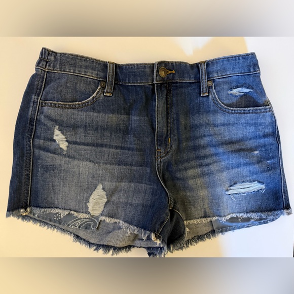 aerie Pants - Aerie Distressed Blue Denim Shorts